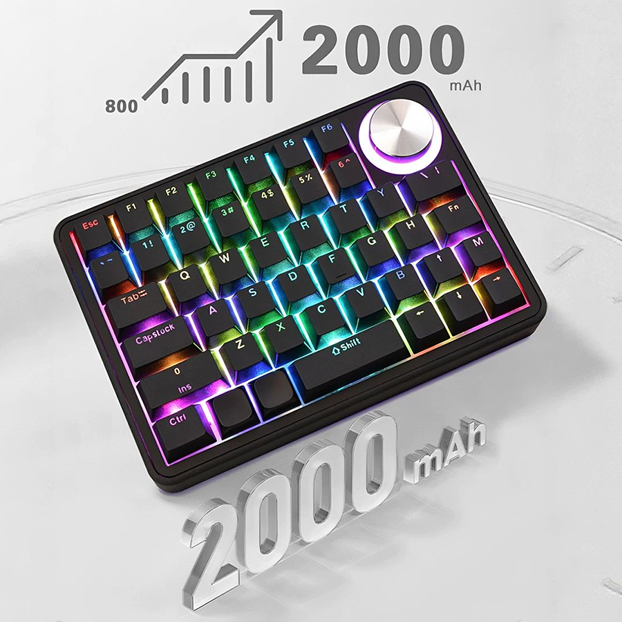 Gaming Keyboard Mini - Wireless Macro Keyboard 3 Mode BT/