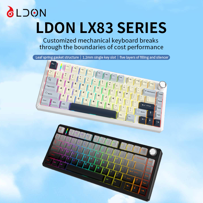 LDON LX83 Wireless Mechanical  - Gaming Keyboard Hot Swappable 评论和价格