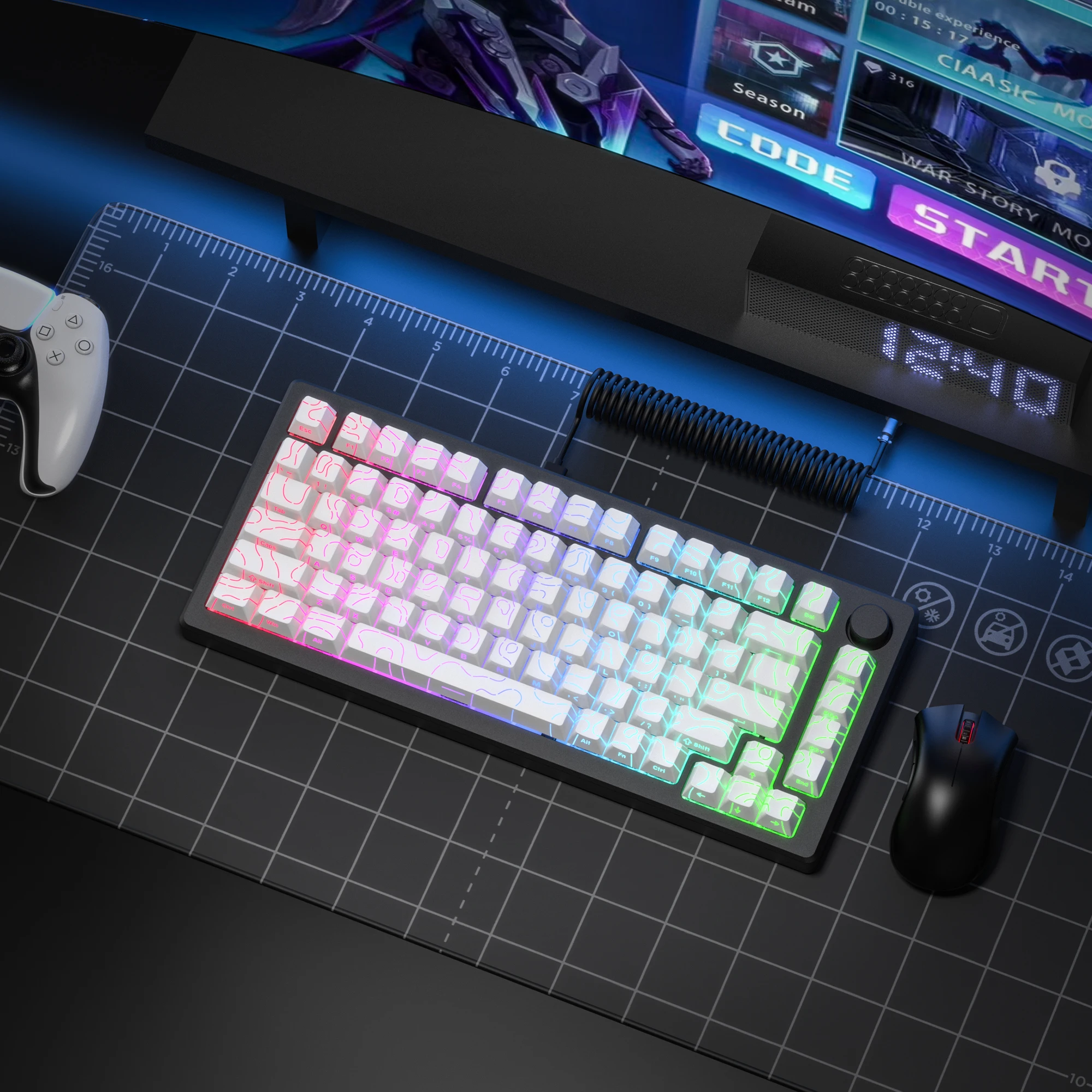 2026 Super New White Topograph - Gaming Keyboard 2026 评论和价格