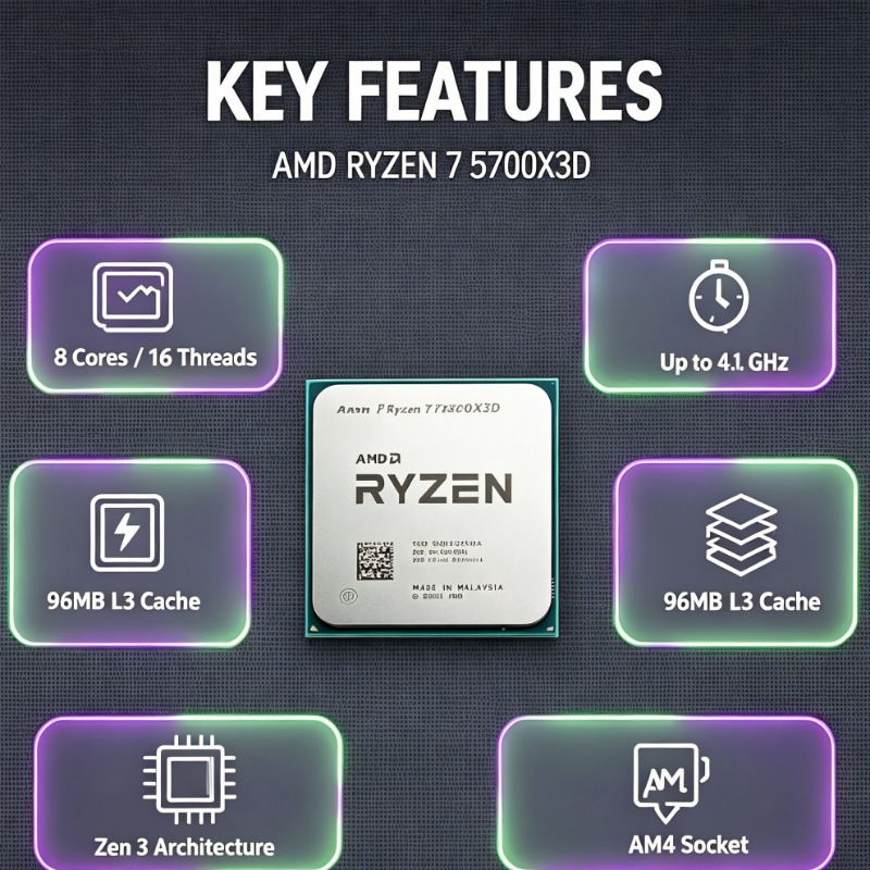 Ryzen 7 5700X3D Bulk Desktop P - Amd Cpu Ryzen 7 评论和价格