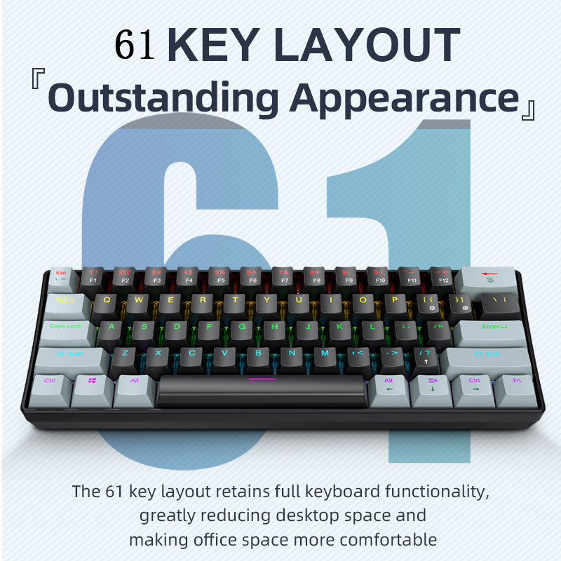 APAYADO K61 Mechanical Gaming  - Keyboard Gaming Blue Switch 评论和价格