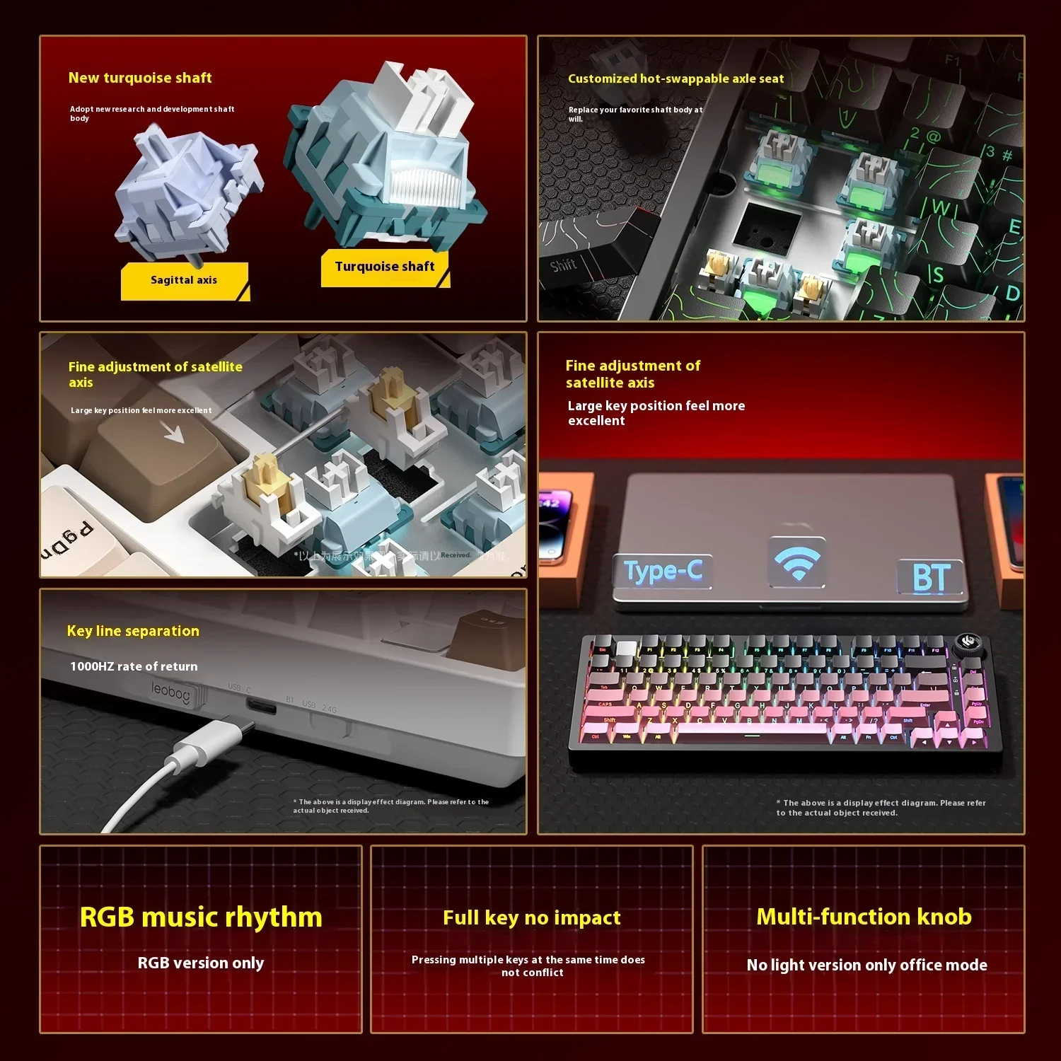 Leobog Hi75C Hi75 Hi75C Pro Al - Gaming Keyboard Hot Swappable 评论和价格
